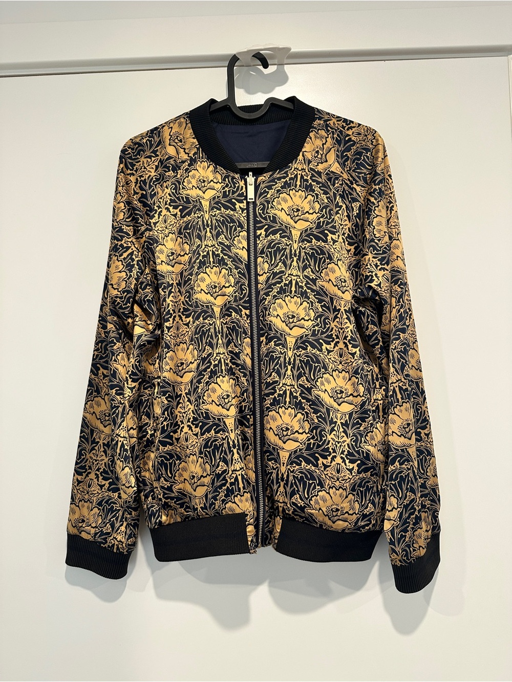 Reversible Black/Gold/Navy Bomber Jacket